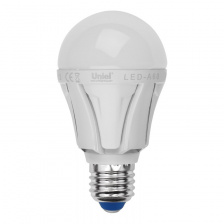 Лампочка светодиодная  LED-A60-9W/WW/E27/FR ALP01WH пластик