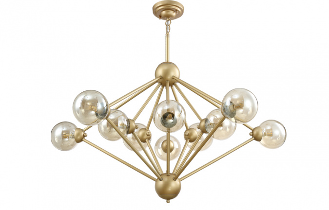 Люстра Crystal Lux FRANCISCA SP10 GOLD/COGNAC фото 1