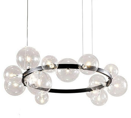 Подвесная люстра Art Deco Bubble OMG1075R black/clear фото 1