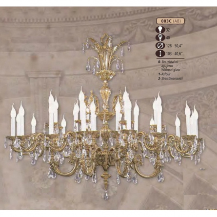 Подвесная люстра 003C 003C/32 AB SWAROVSKI фото 1