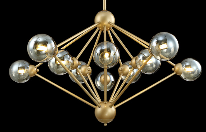 Люстра Crystal Lux FRANCISCA SP10 GOLD/COGNAC фото 2