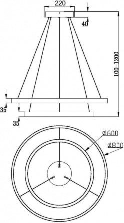 Подвесной светильник Rim MOD058PL-L74B3K фото 2
