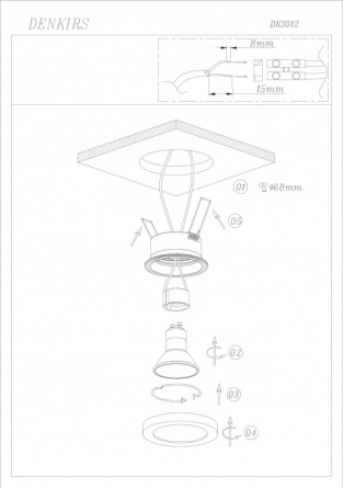 Точечный светильник DK3012 DK3012-BK фото 3