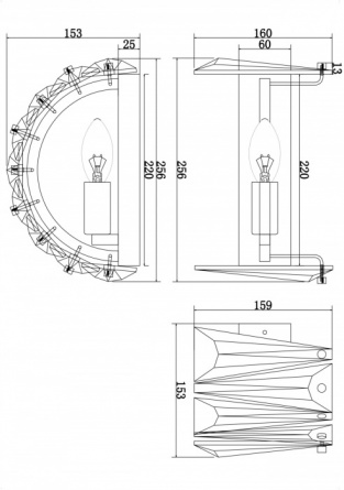 Настенный светильник Puntes MOD043WL-01CH фото 2