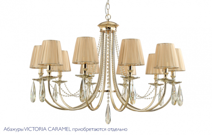 Бра Crystal Lux VICTORIA AP2 GOLD/AMBER фото 8