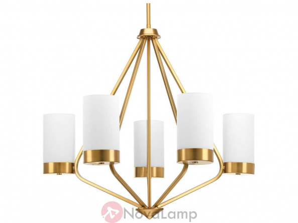Люстра Progress Lighting Elevate Brushed Bronze Five-Light Wide Chandelier фото 1