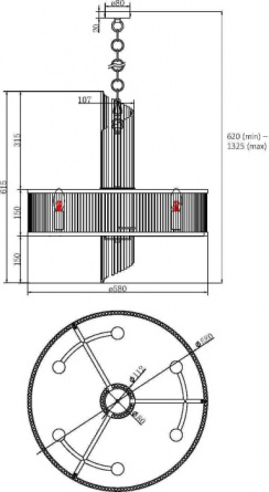 Подвесная люстра Frame MOD174PL-06G фото 2