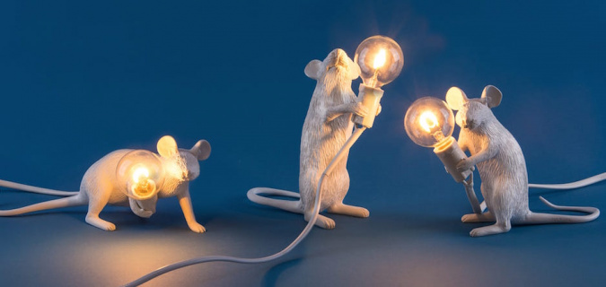 Настольная лампа Mouse Sitting Черный фото 2